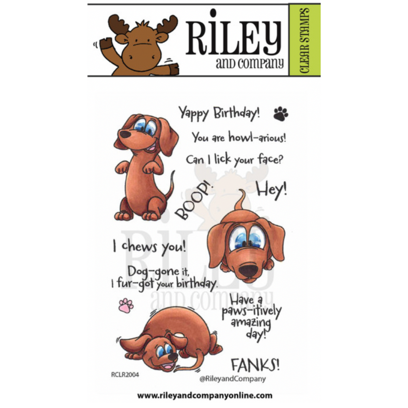 Riley and Company Woody and Hazel Jean Play Time Clear Stamp and Die S ...