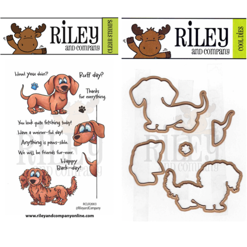 Riley and Company Woody and Hazel Jean Puppy Power Clear Stamp and Die ...