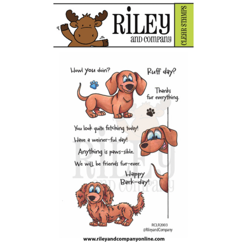 Riley and Company Woody and Hazel Jean Puppy Power Clear Stamp and Die Set image 1