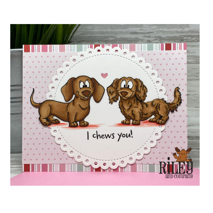 Riley and Company Woody and Hazel Jean Puppy Power Dies rd2003 hearts