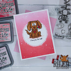 Riley and Company Woody and Hazel Jean XO Clear Stamp and Die Set i love you