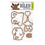 Riley and Company Woody and Hazel Jean XO Clear Stamp and Die Set image 2