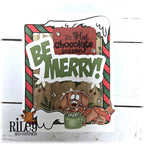 Riley and Company Woody and Hazel Ornaments Dies rd2033 be merry card