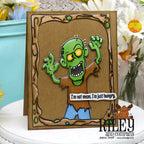 Riley and Company Zombie 1 Clear Stamp and Die Set i'm hungry card