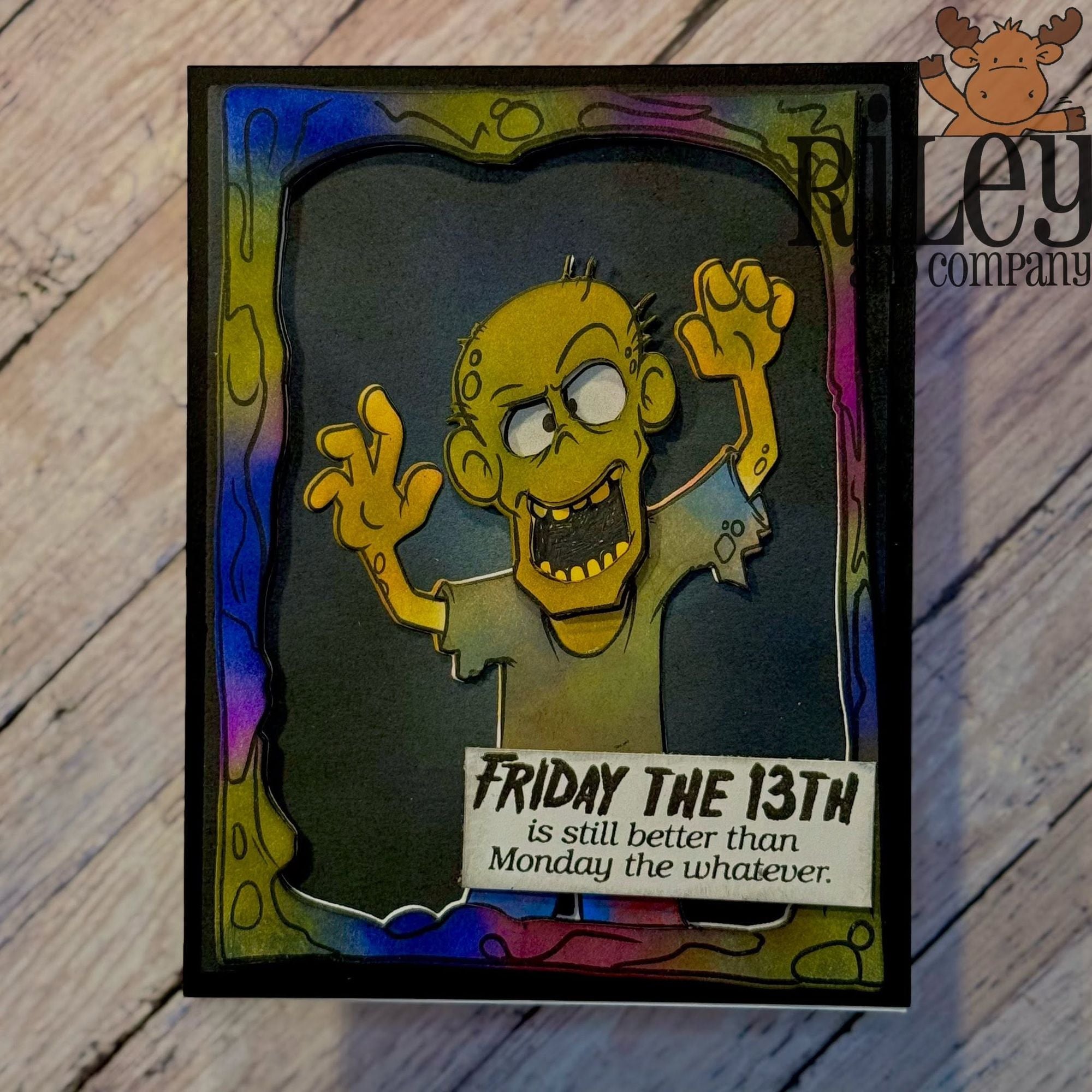 Riley and Company Zombie 1 Clear Stamp rclr2028 friday the 13th card