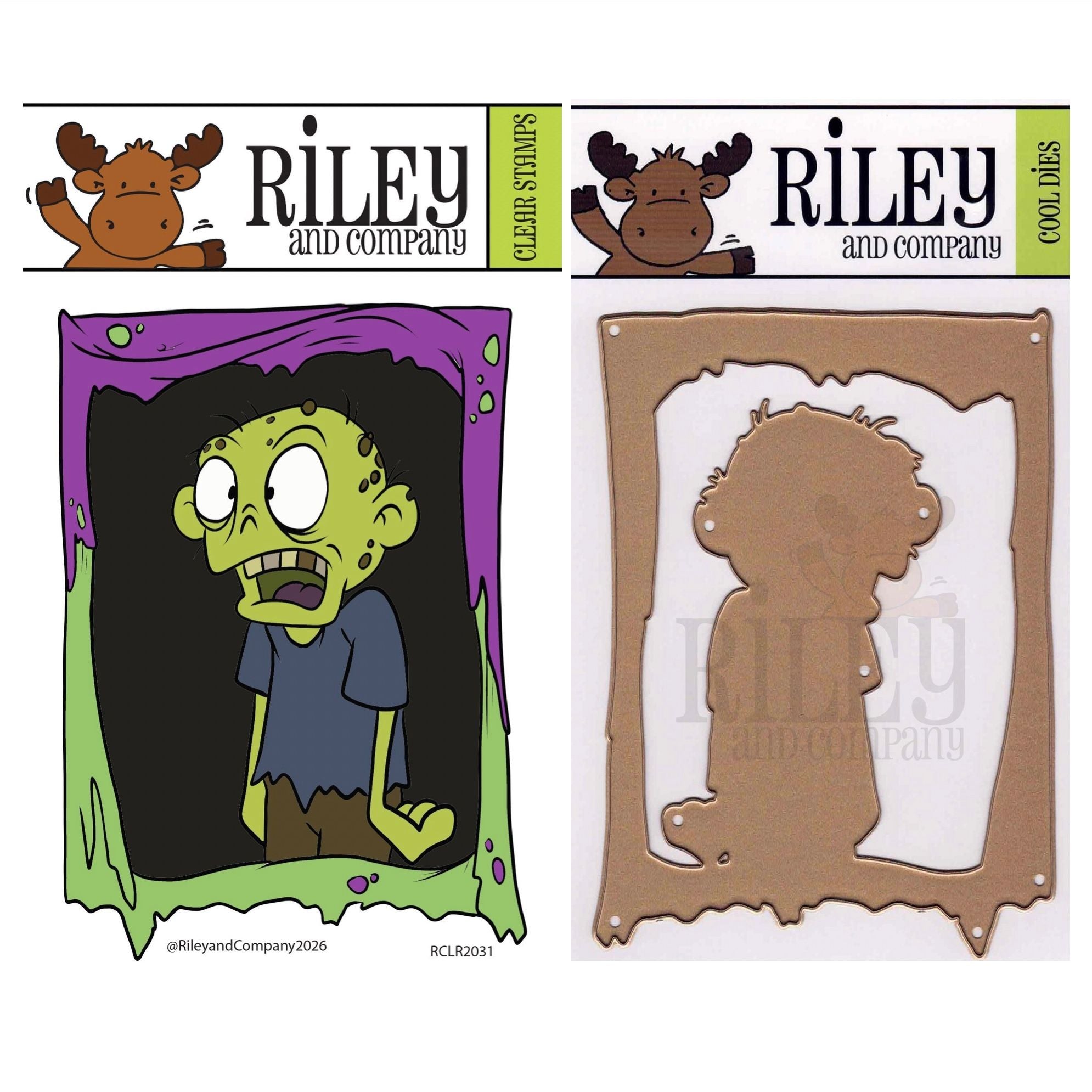 Riley and Company Zombie 2 Clear Stamp and Die Set