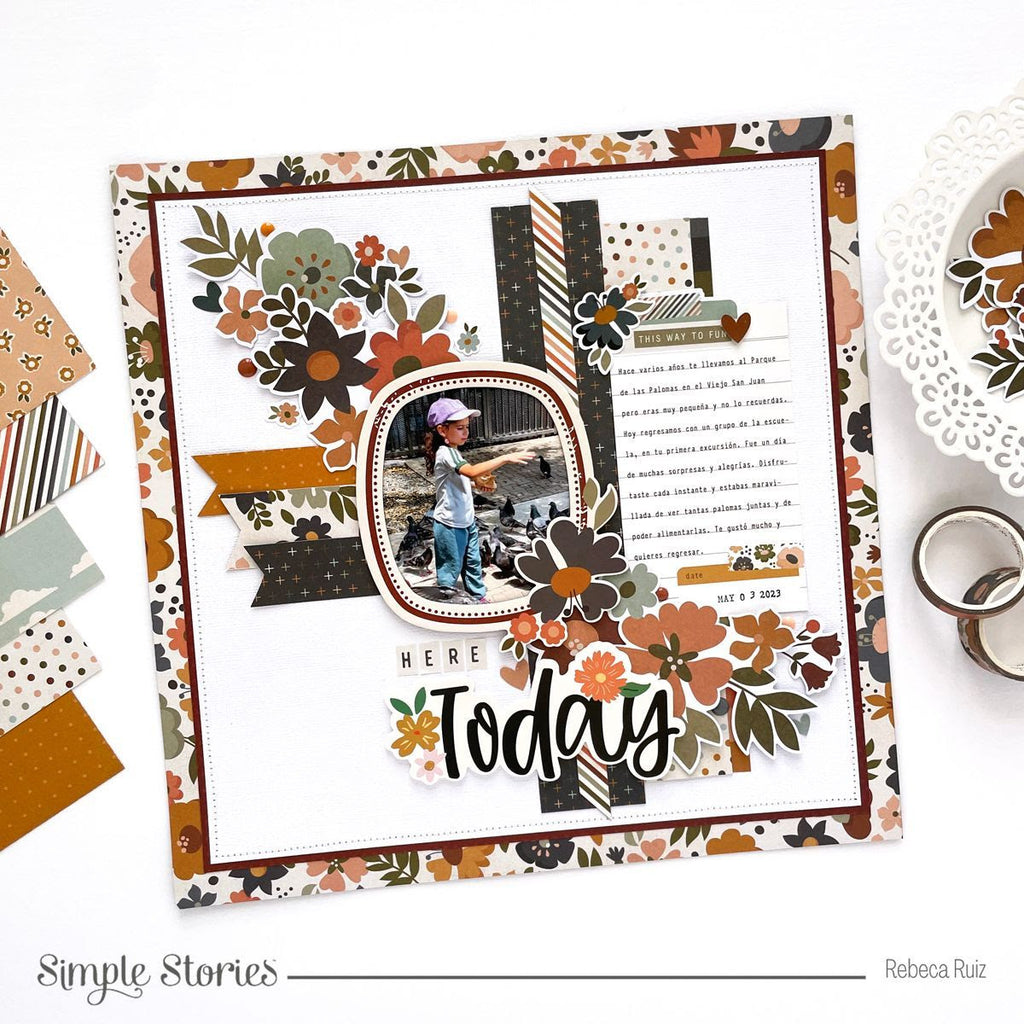 Simple Stories Here And There Washi Tape 19825 Here Today Layout