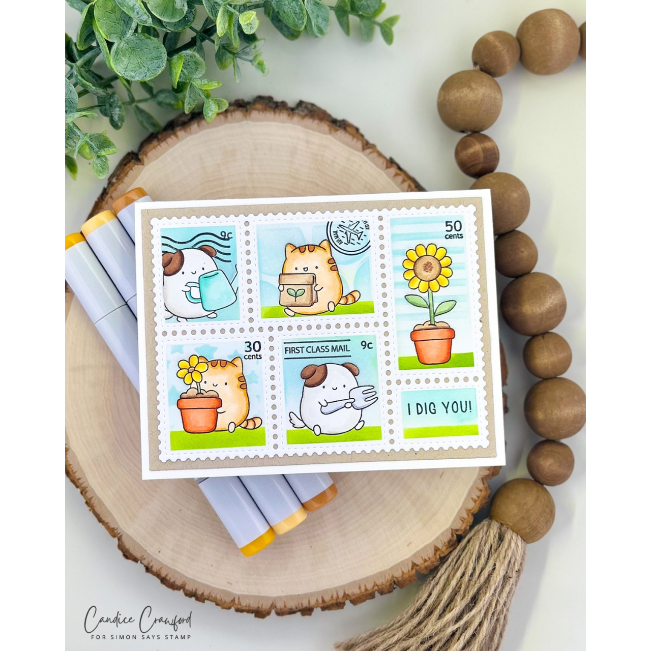 Simon Says Clear Stamps Rooting for You 2222ssc Happy Camper Dig You Card