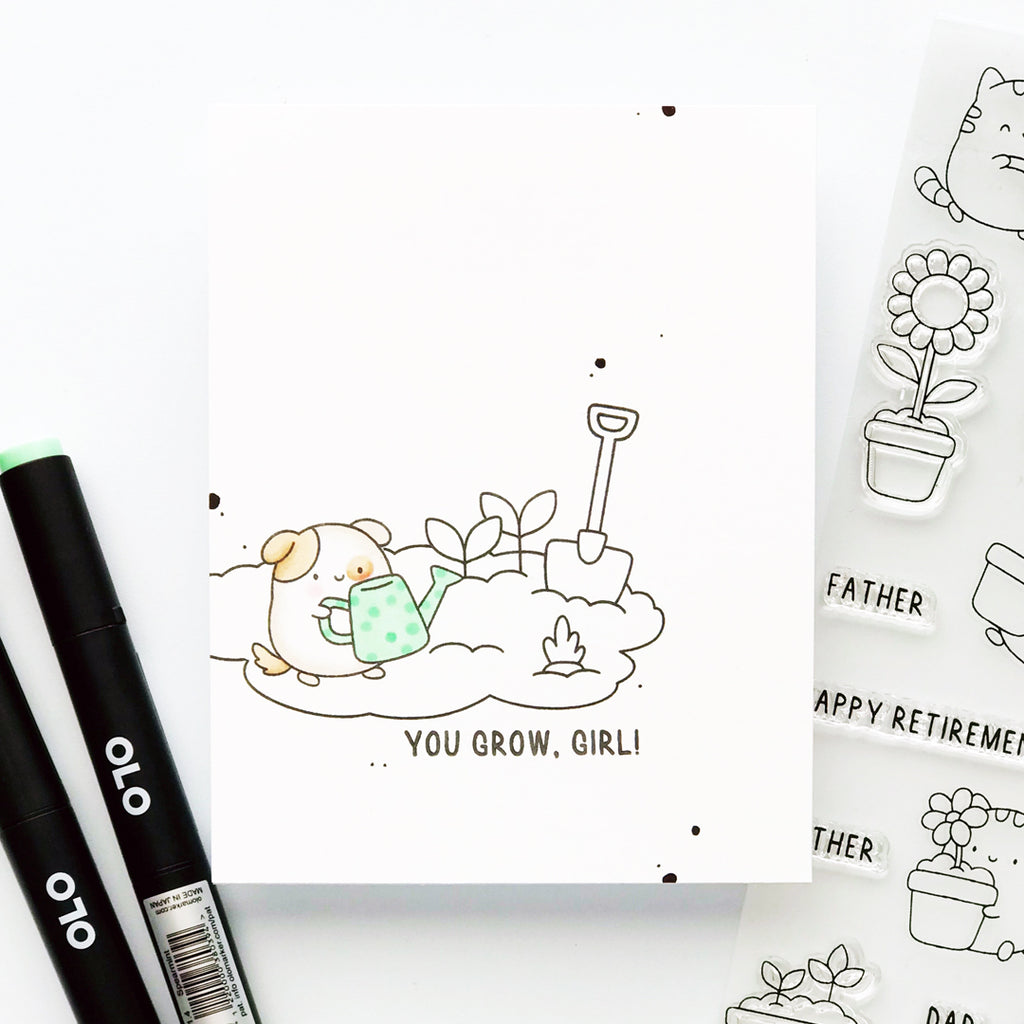 Simon Says Stamps and Dies Rooting for You set1025ry Happy Camper You Grow Girl Card