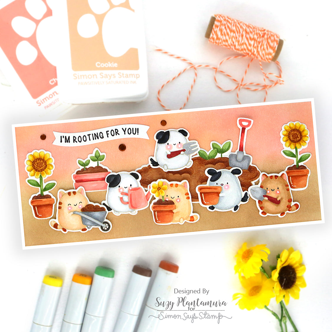Simon Says Clear Stamps Rooting for You 2222ssc Happy Camper Rooting for You Card | color-code:ALT01