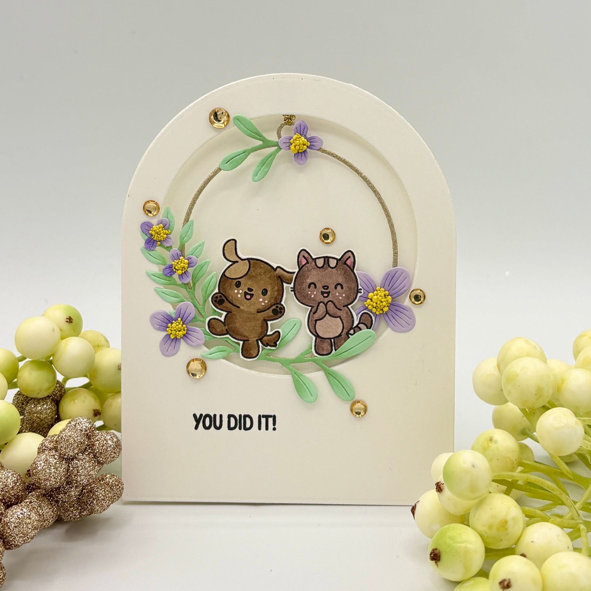Simon Says Stamps and Dies Round of Appaws set932ra Favorite Things Congrats Card | color-code:ALT02