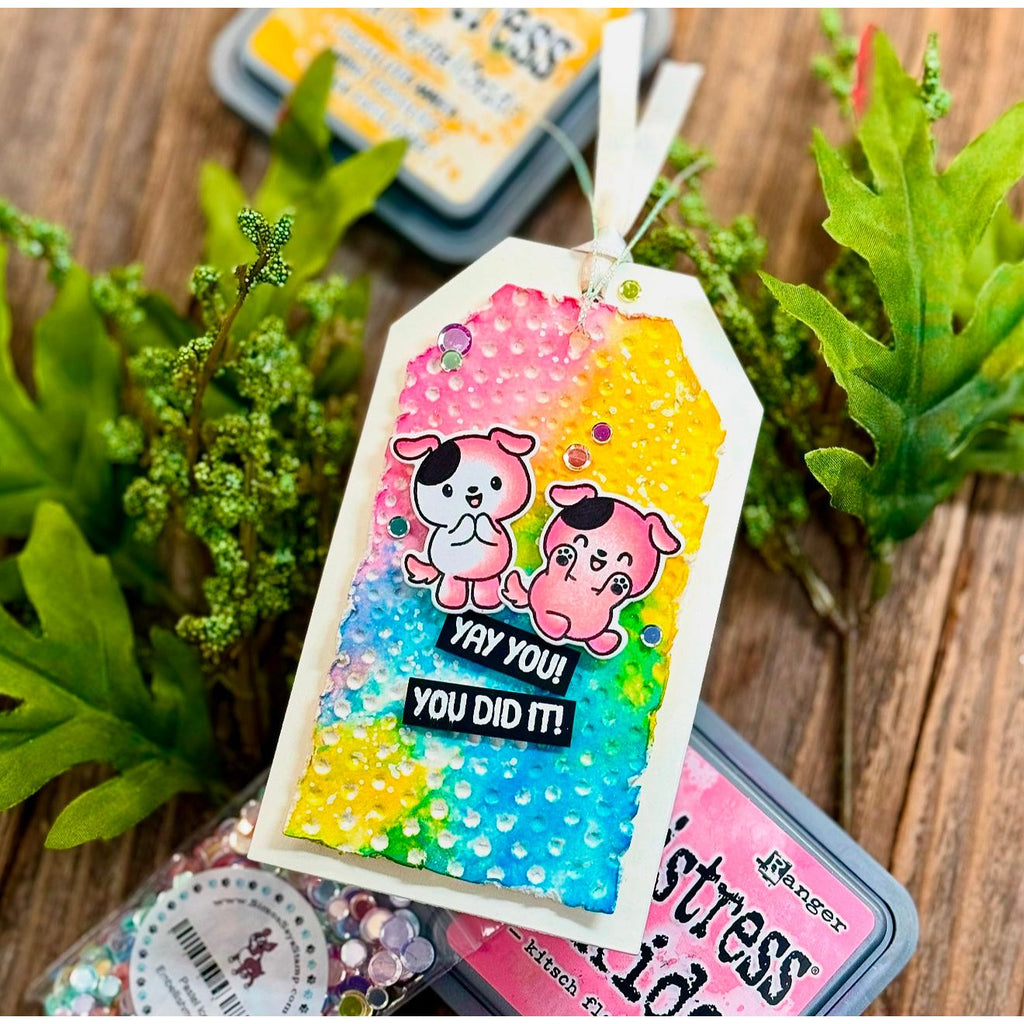 Simon Says Stamp Round of Appaws Wafer Dies 1283sdc Favorite Things Congrats Tag