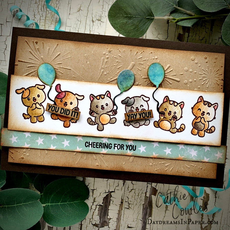 Simon Says Clear Stamps Round of Appaws 3184ssc Favorite Things Cheering for You Card
