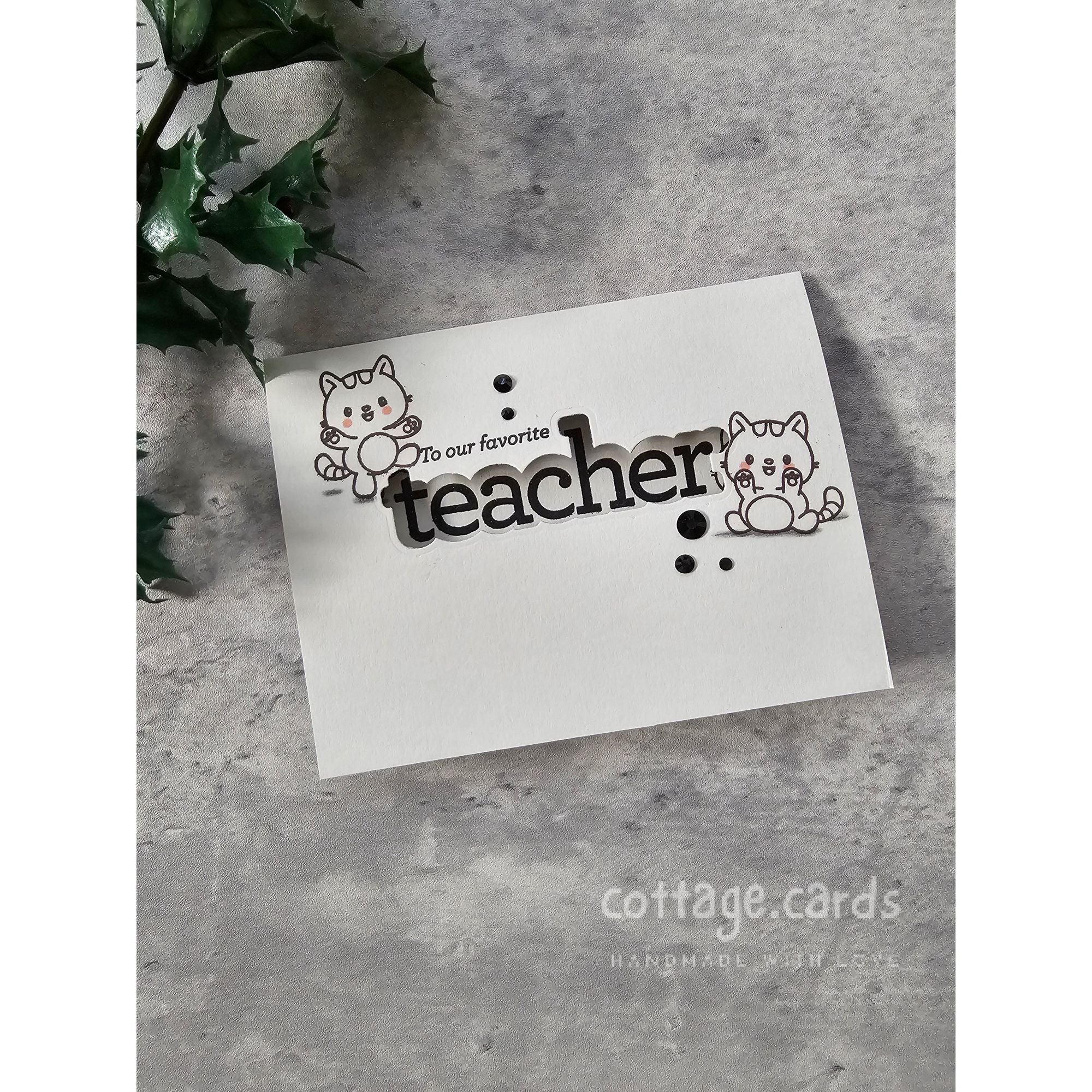 Simon Says Clear Stamps Round of Appaws 3184ssc Favorite Things Teacher Card