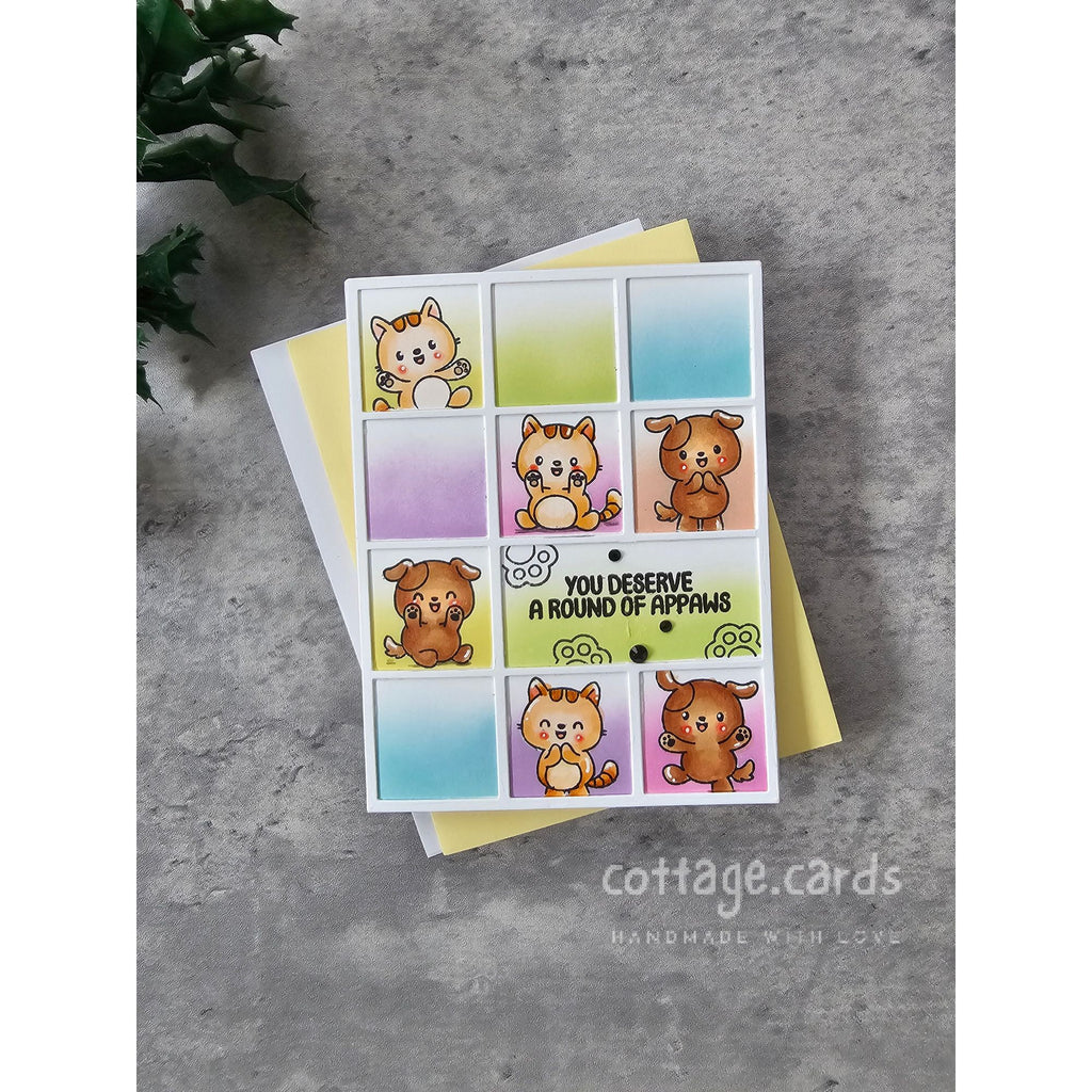 Simon Says Clear Stamps Round of Appaws 3184ssc Favorite Things Congrats Card