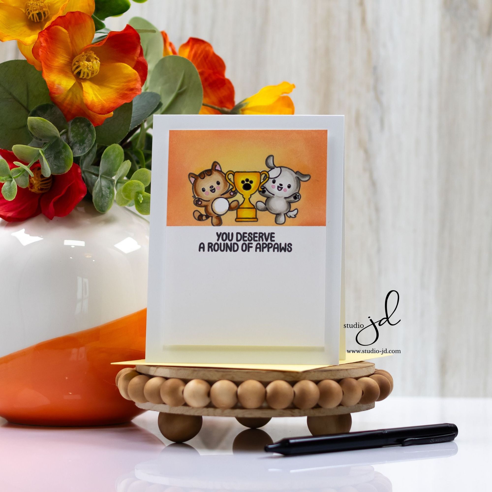 Simon Says Clear Stamps Round of Appaws 3184ssc Favorite Things Congrats Card | color-code:ALT05