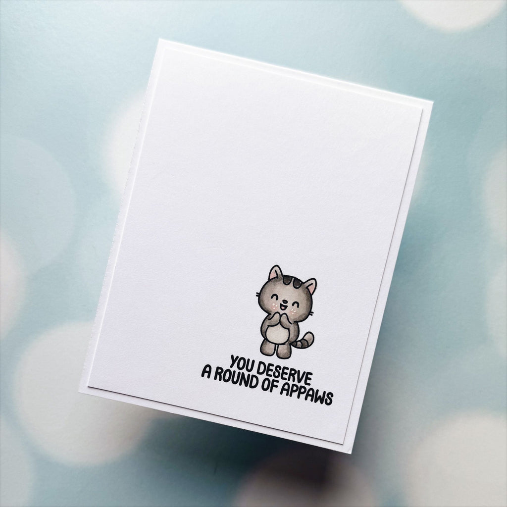 Simon Says Clear Stamps Round of Appaws 3184ssc Favorite Things Congrats Card