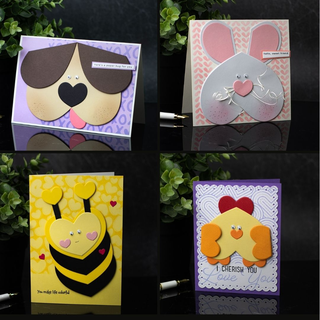 Simon Says Stamp Rounded Hearts Wafer Dies 1542sd Heart to Heart Valentine's Day Critters | color-code:ALT01