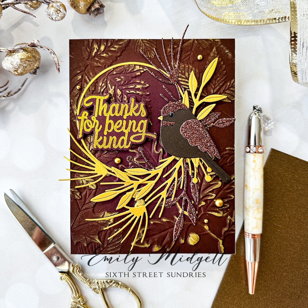 Simon Says Stamp Rustic Sprigs Wafer Dies s876 Season Of Wonder Thanks Card | color-code:ALT01