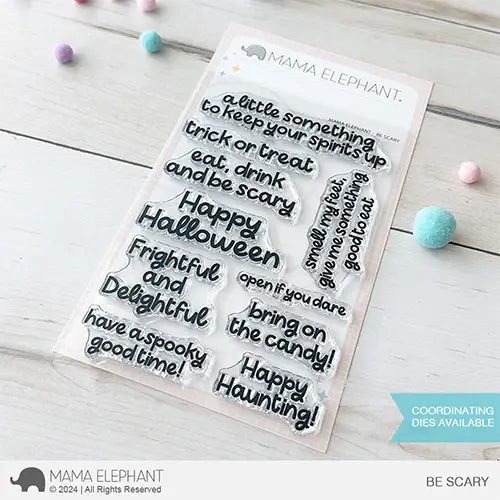 Mama Elephant Be Scary Clear Stamps