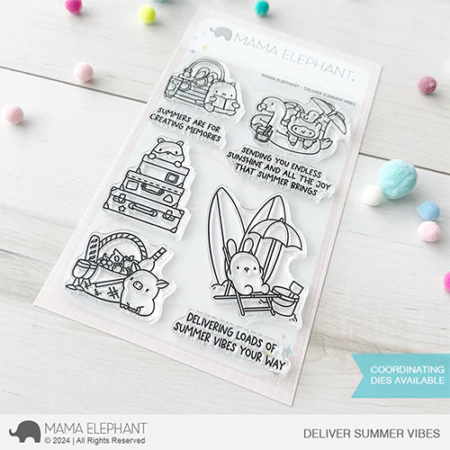 Mama Elephant Deliver Summer Vibes Clear Stamps