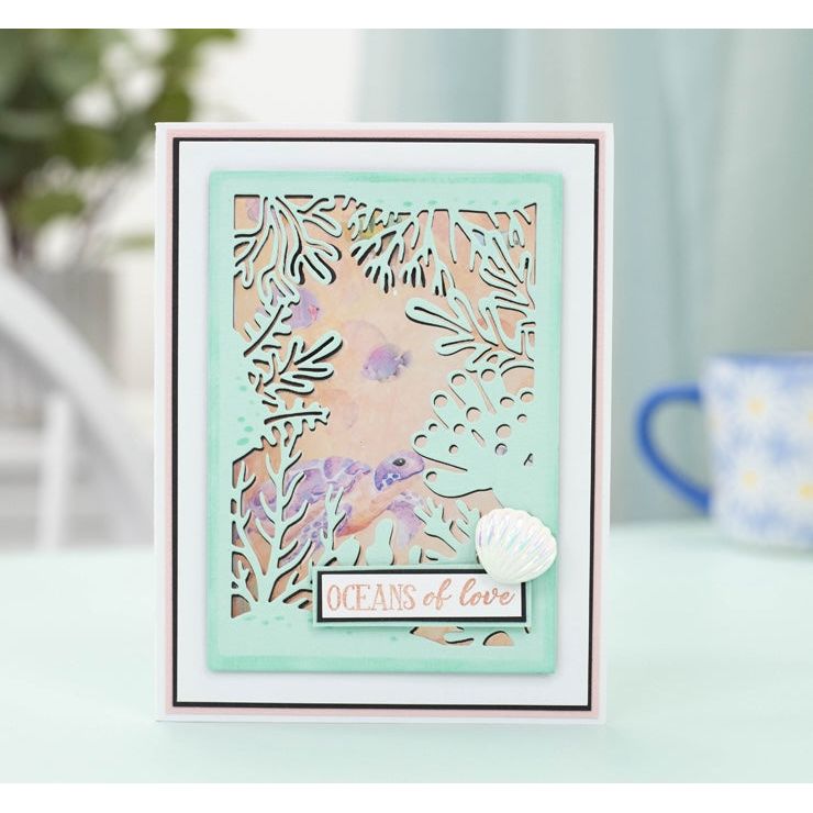 Crafter's Companion Shell Embellishments s-eo-emb-shell oceans of love card