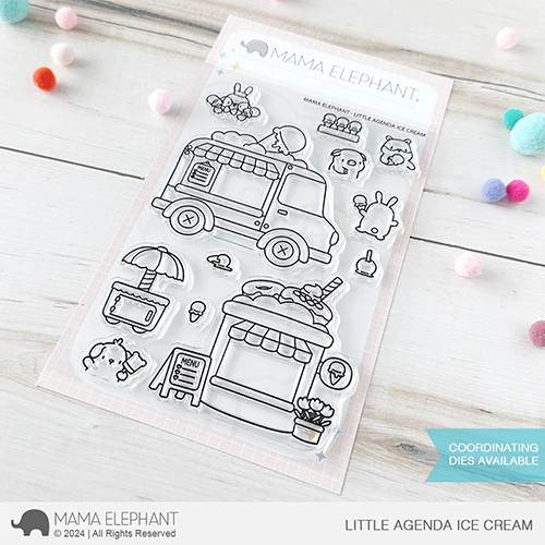 Mama Elephant Little Agenda Ice Cream Clear Stamps