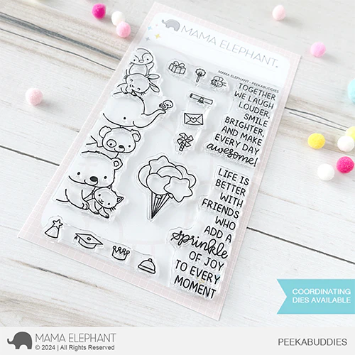 Mama Elephant Peekabuddies Clear Stamps