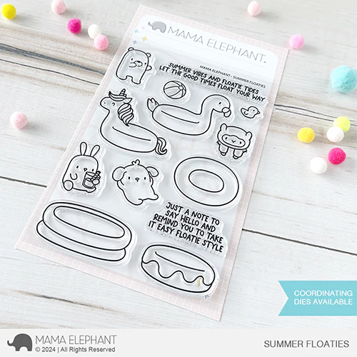 Mama Elephant Summer Floaties Clear Stamps