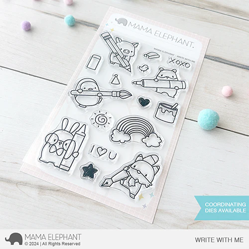 Mama Elephant Write With Me Clear Stamps