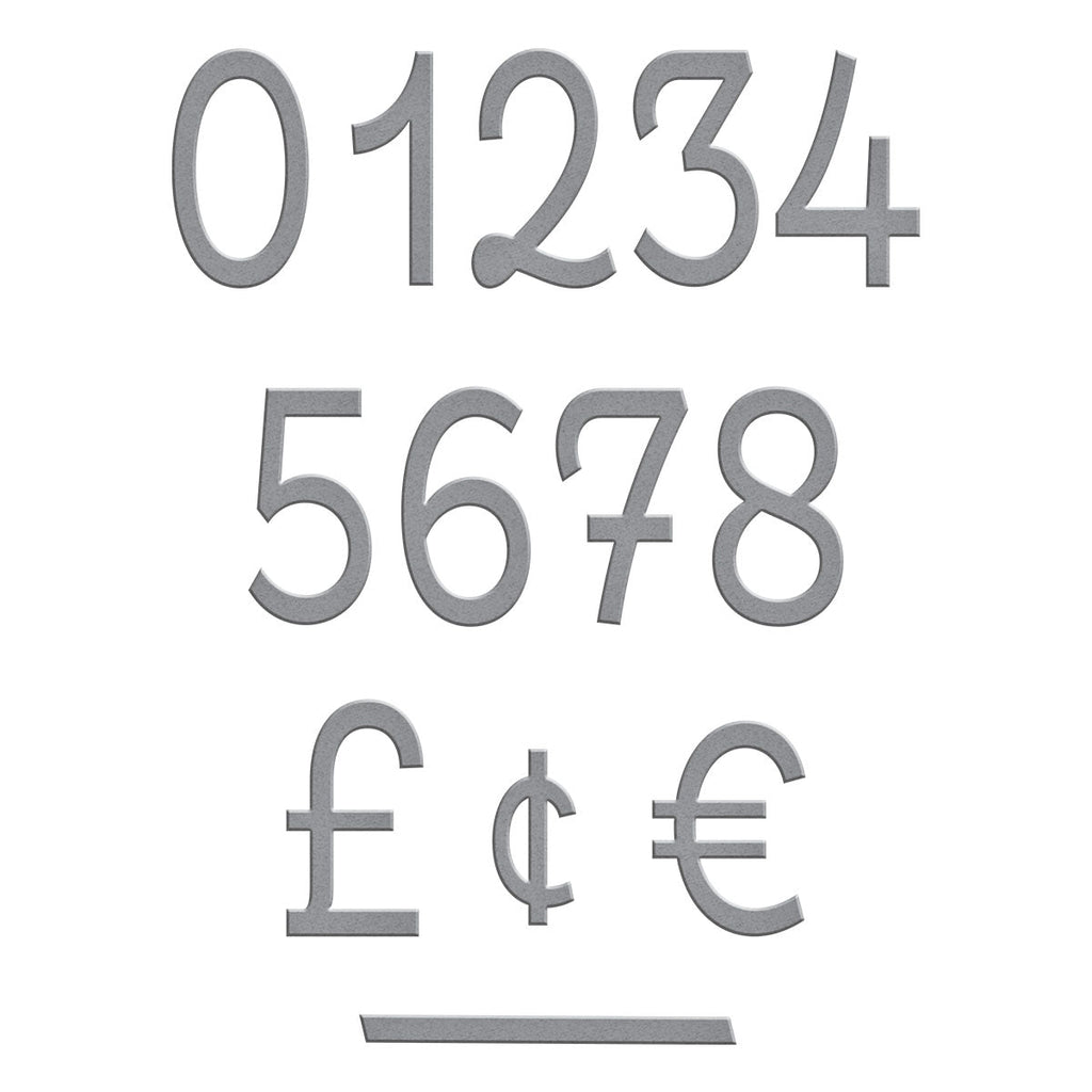 Spellbinders Postage Numbers Etched Dies s1-153