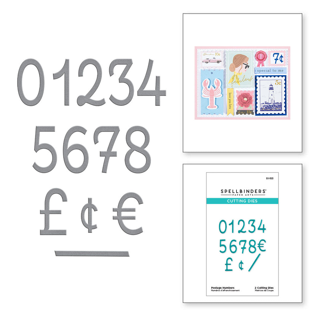Spellbinders Postage Numbers Etched Dies s1-153 product image