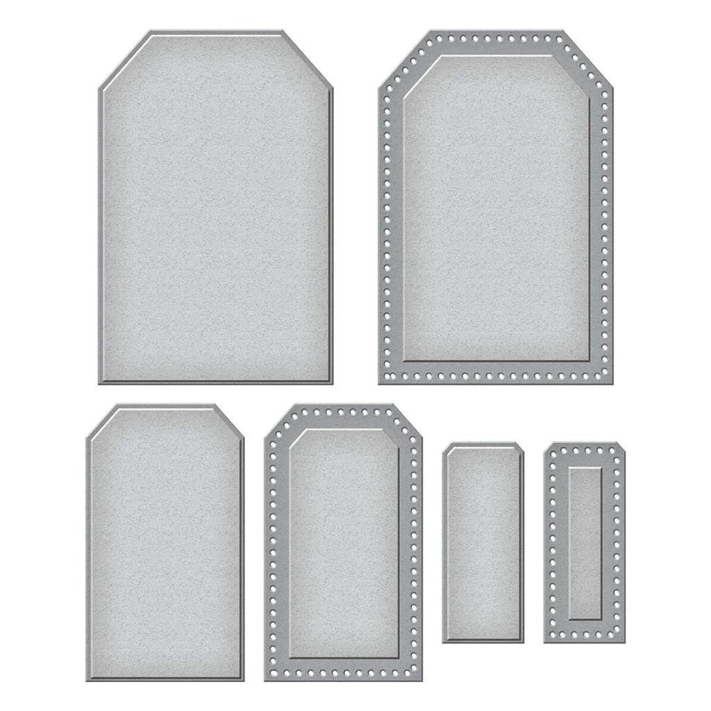 s2-361 Spellbinders Dotted Tags Etched Dies