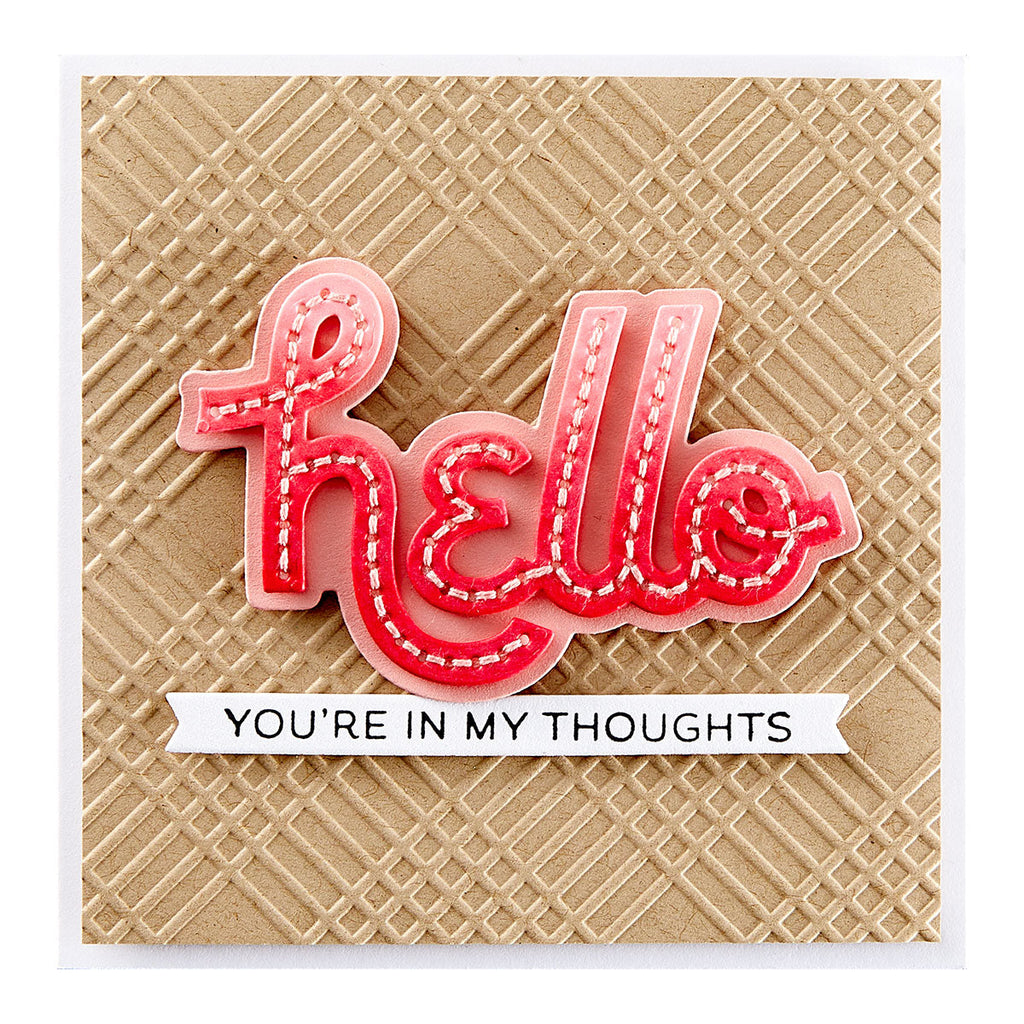 Spellbinders Stitched Hello Etched Dies s2-408 my thoughts