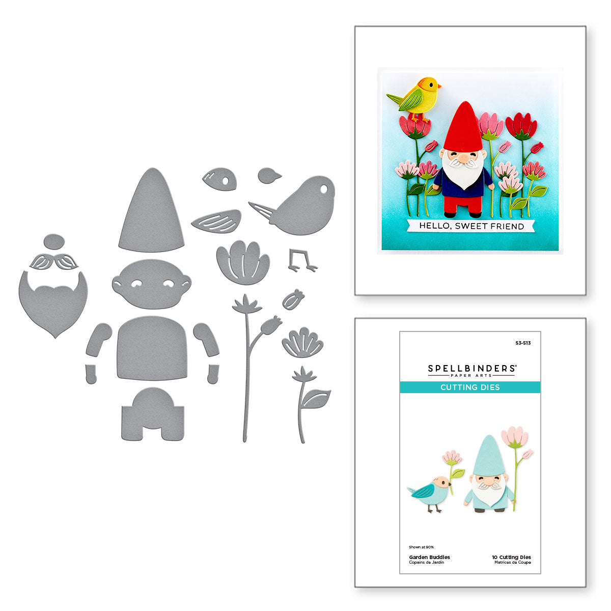 Spellbinders Garden Buddies Etched Dies s3-513