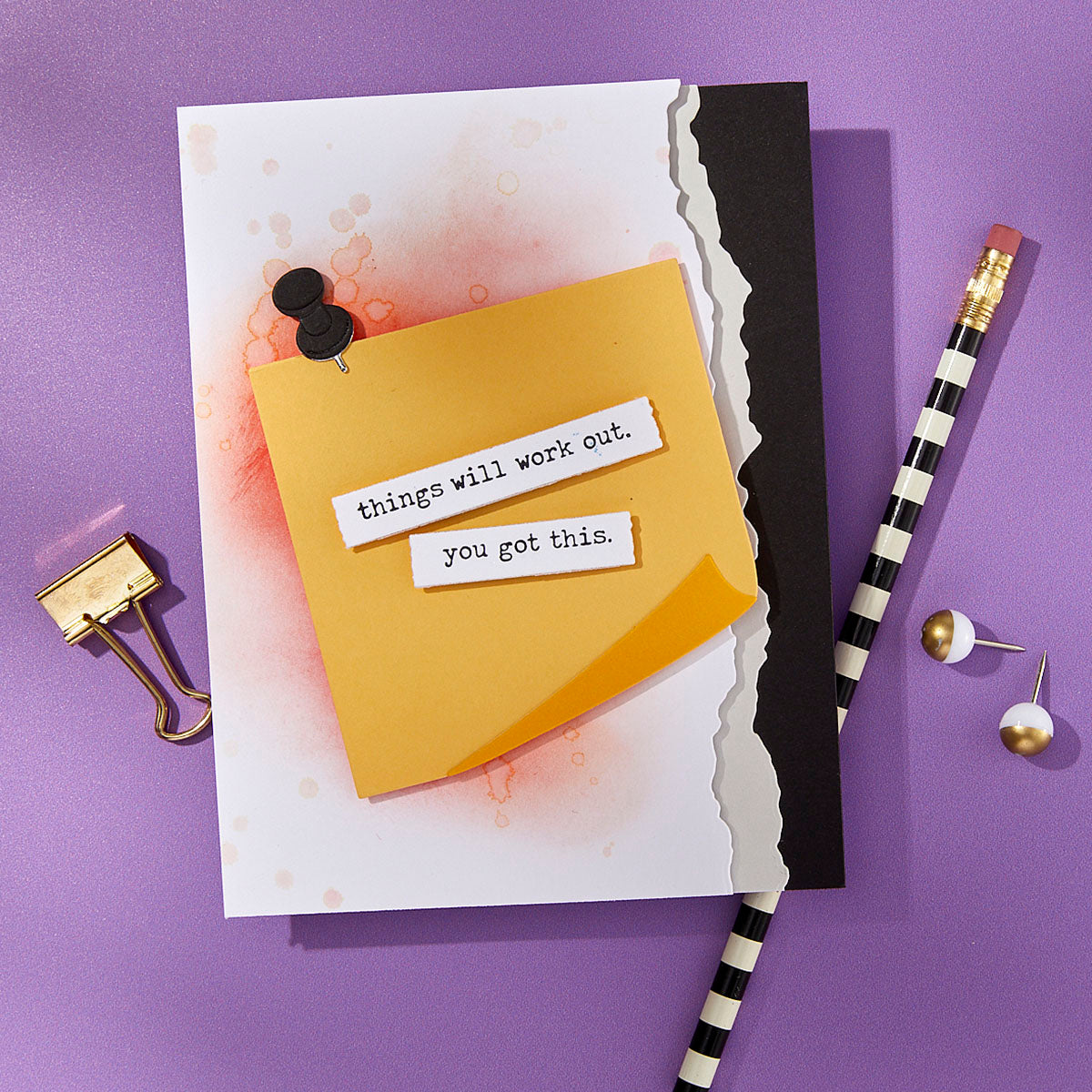 Spellbinders Push Pin Notes Etched Dies s3-550 you got this