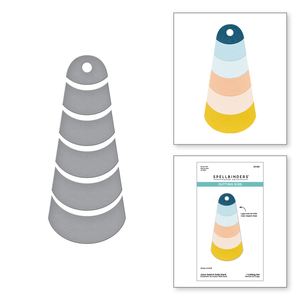 Spellbinders Color Swatch Petal Stack Etched Dies s3-561