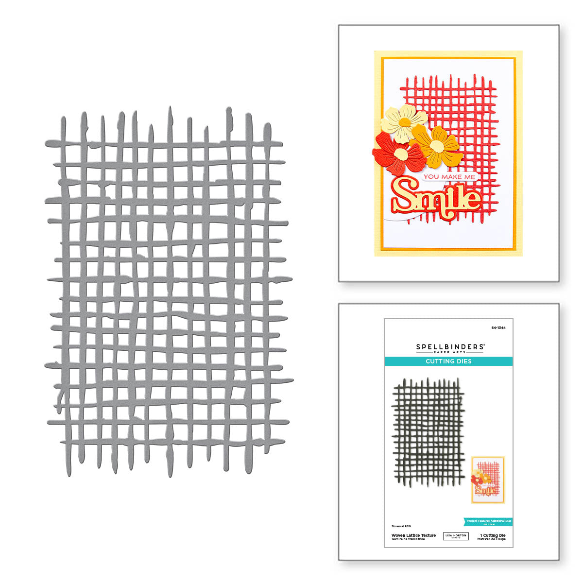 Spellbinders Woven Lattice Texture Etched Dies s4-1344 product image