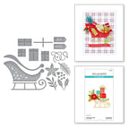 Spellbinders Delivering Joy Sleigh Etched Dies s4-1358