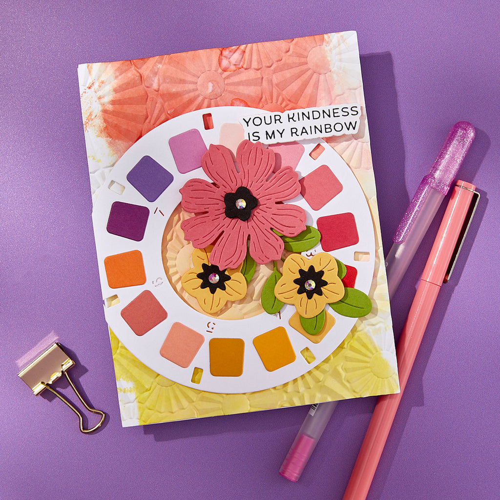 Spellbinders Reel Color Sentiments and Edges BetterPress Plate and Dies Bundle kindness