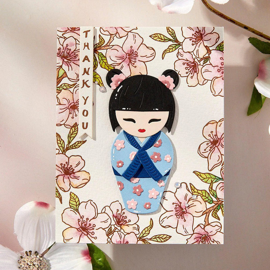 Spellbinders Cherry Blossoms BetterPress Plate and Die Set bp-290