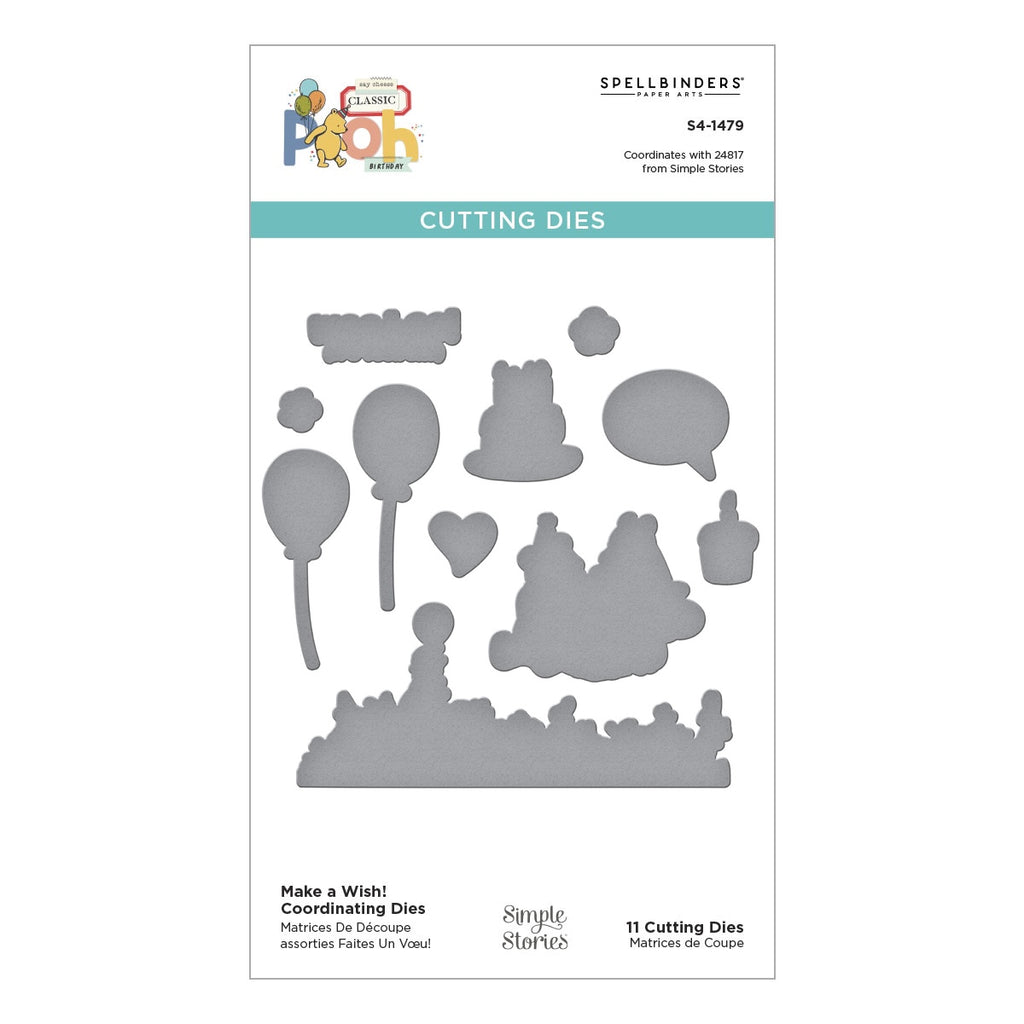Simple Stories Make A Wish Say Cheese Classic Pooh Stamps And Dies Bundle