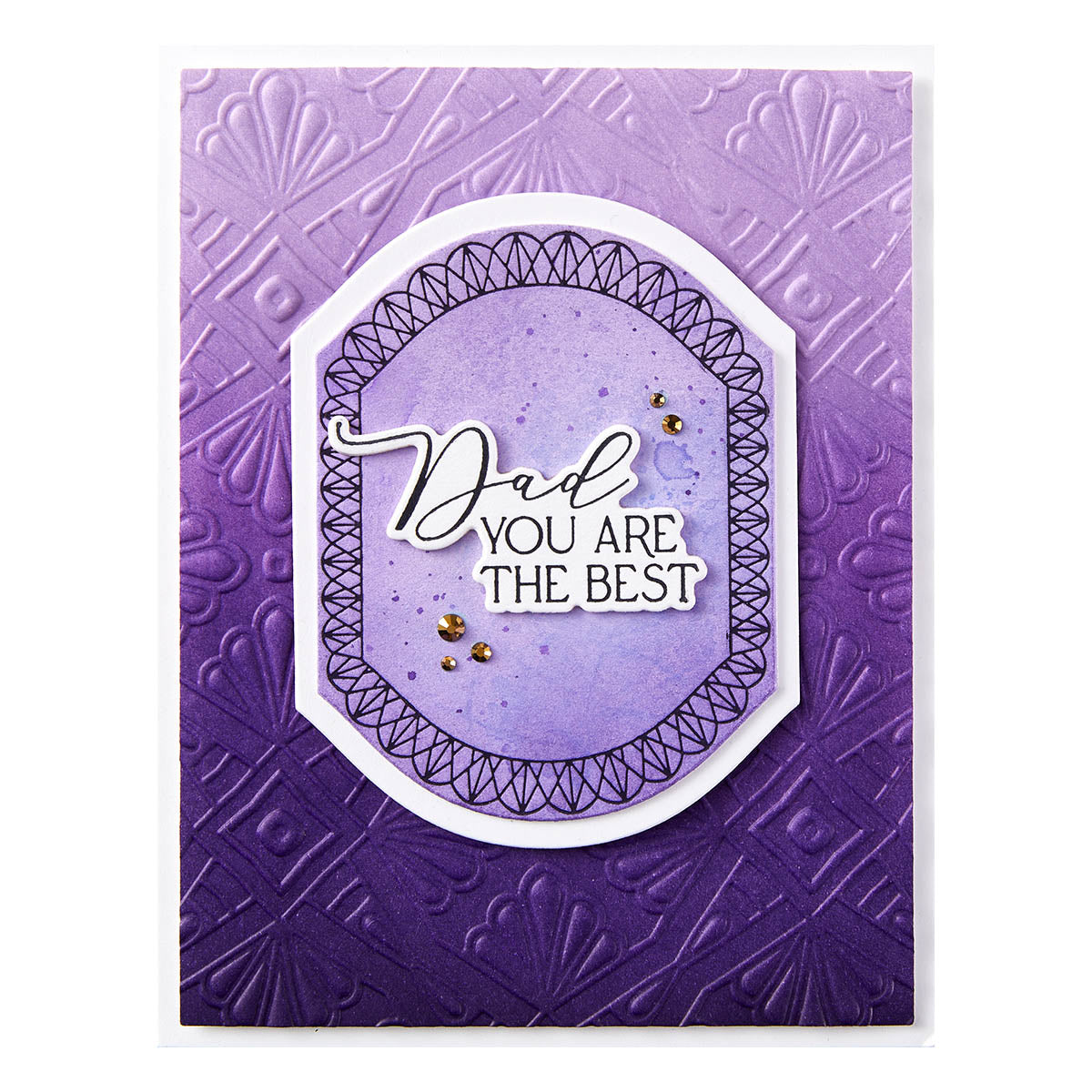 s5-613 Spellbinders Mirrored Arch Labels Etched Dies happy father's day