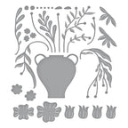 Spellbinders Fresh Picked Vase Bouquet Etched Dies s5-618