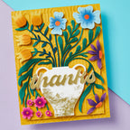 Spellbinders Fresh Picked Vase Bouquet Etched Dies s5-618 thanks