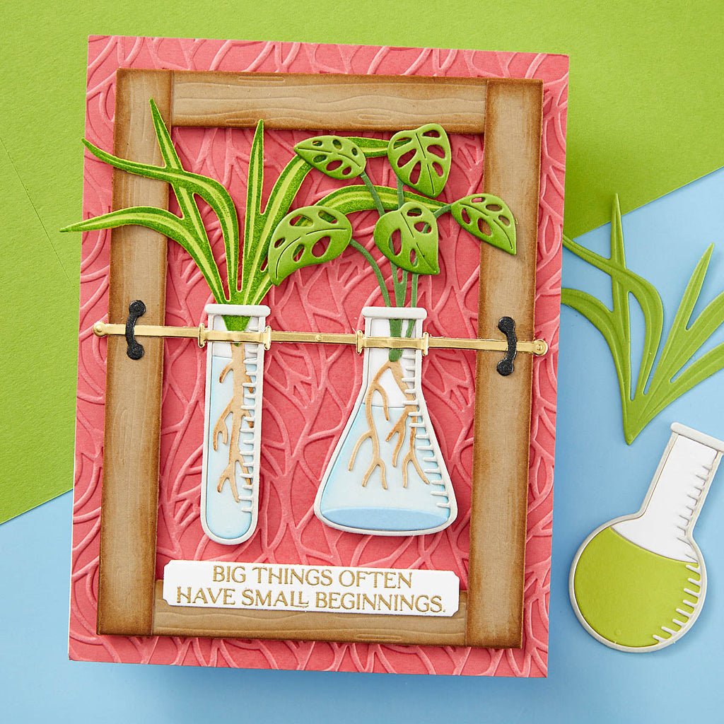 Spellbinders Propagation Garden Frames Etched Dies s5-622 test tubes