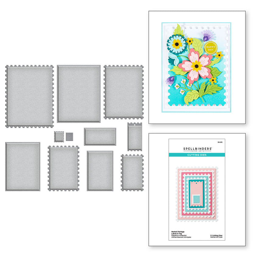 Spellbinders Bayfair Nested Postage Labels and Tag Etched Dies s5-635 ...