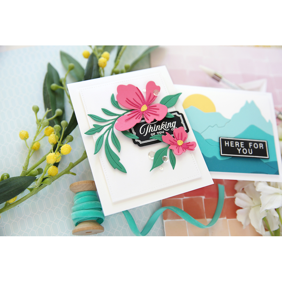Simon Says Stamp Layered Dandy Flower Wafer Die s855 Out Of This World Thinking of You Card  | color-code:ALT02