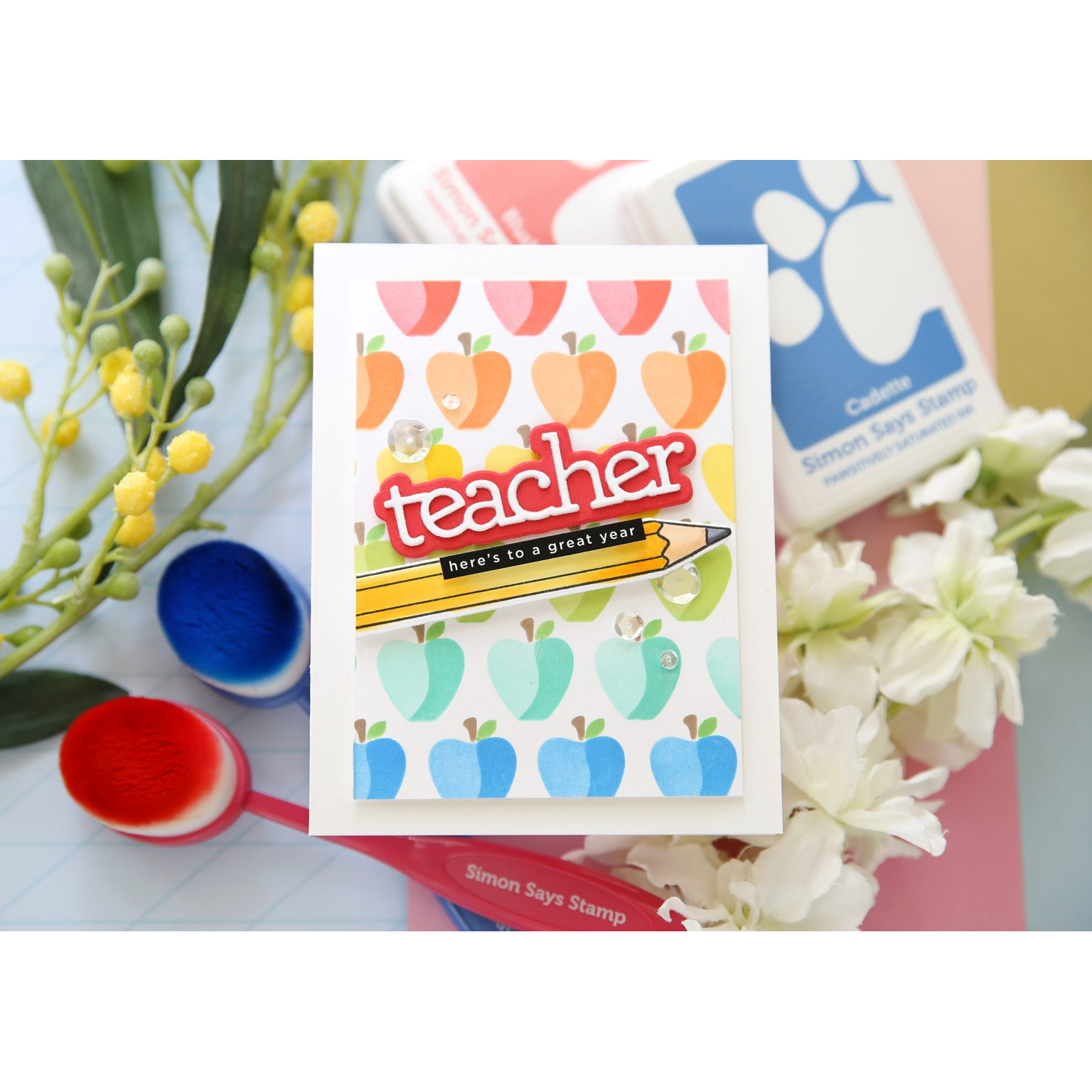 Simon Says Stamps and Dies The Write Stuff set650ws Just A Note Back to School Teacher Card | color-code:ALT09