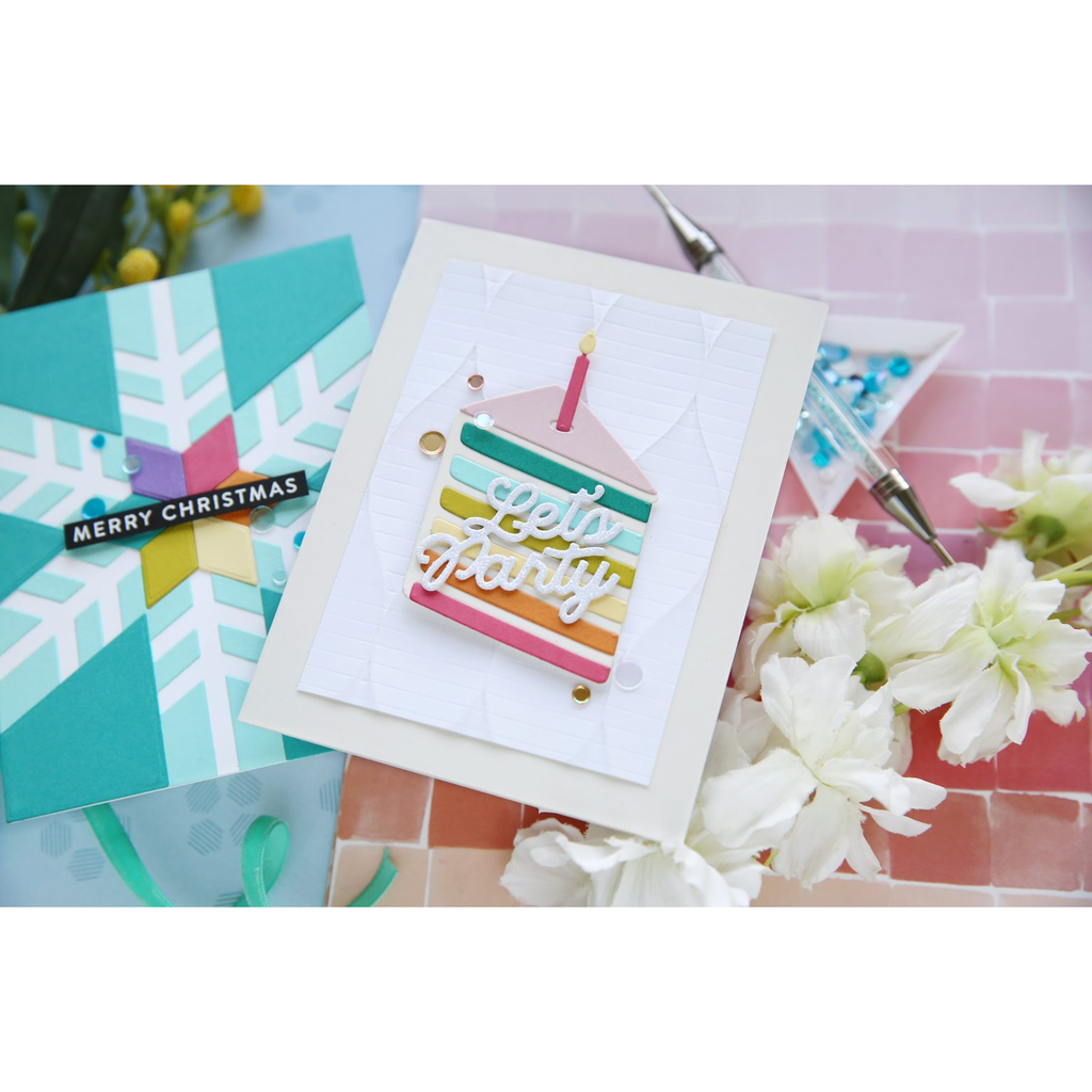 Simon Says Stamp Embossing Folder Rhythmic Waves sf339 Diecember Birthday Card | color-code:ALT01